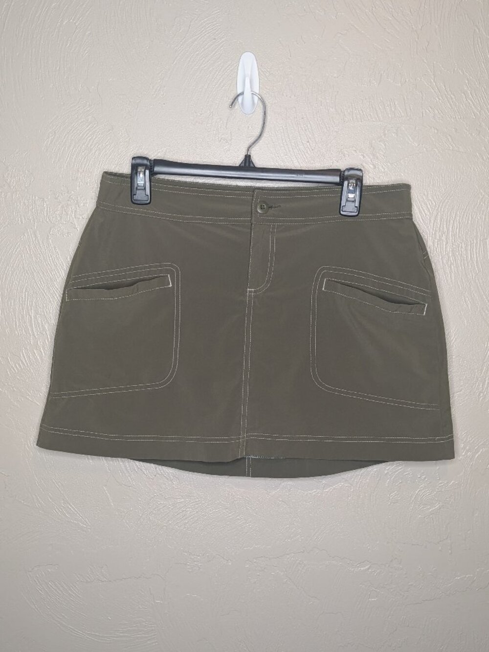 Prana Womens 8 Olive Green Lena Active Skort Pockets